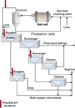 Typical mineral flotation process.